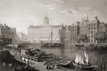 Der Damrak-Palast, Amsterdam, aus 